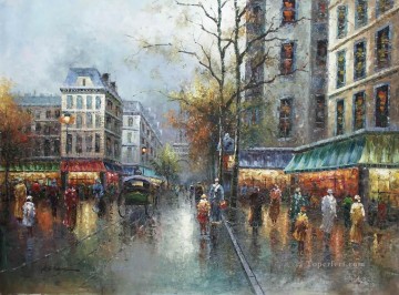 st085B impresionismo escenas de París Pinturas al óleo